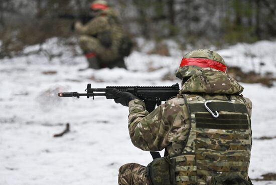 Боевое слаживание военнослужащих группировки войск "Север" на Курском направлении СВО