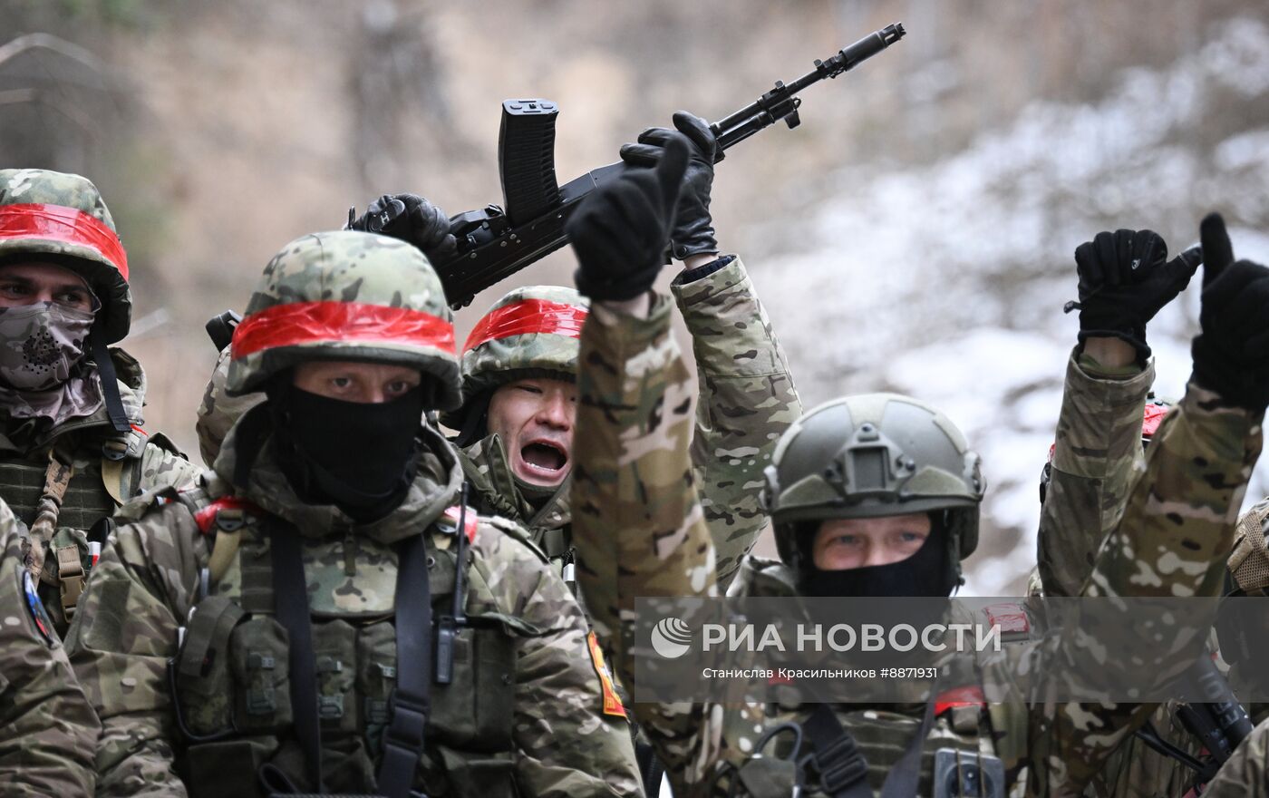 Боевое слаживание военнослужащих группировки войск "Север" на Курском направлении СВО