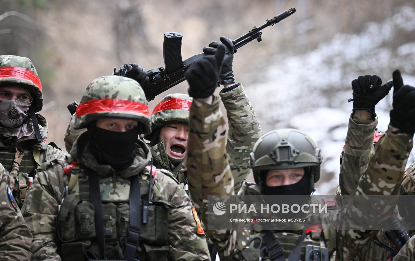 Боевое слаживание военнослужащих группировки войск "Север" на Курском направлении СВО