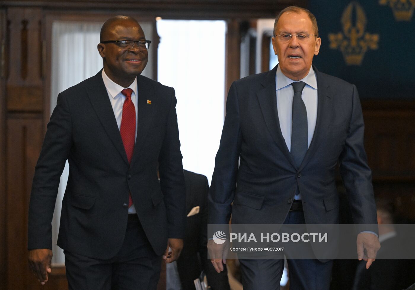 Встреча глав МИД РФ и Зимбабве С. Лаврова и А. Мурвиры