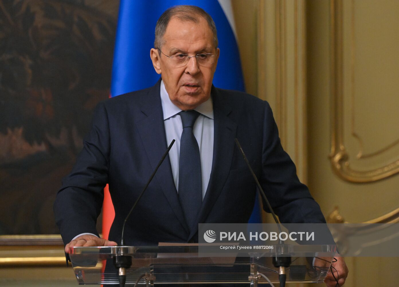 Встреча глав МИД РФ и Зимбабве С. Лаврова и А. Мурвиры