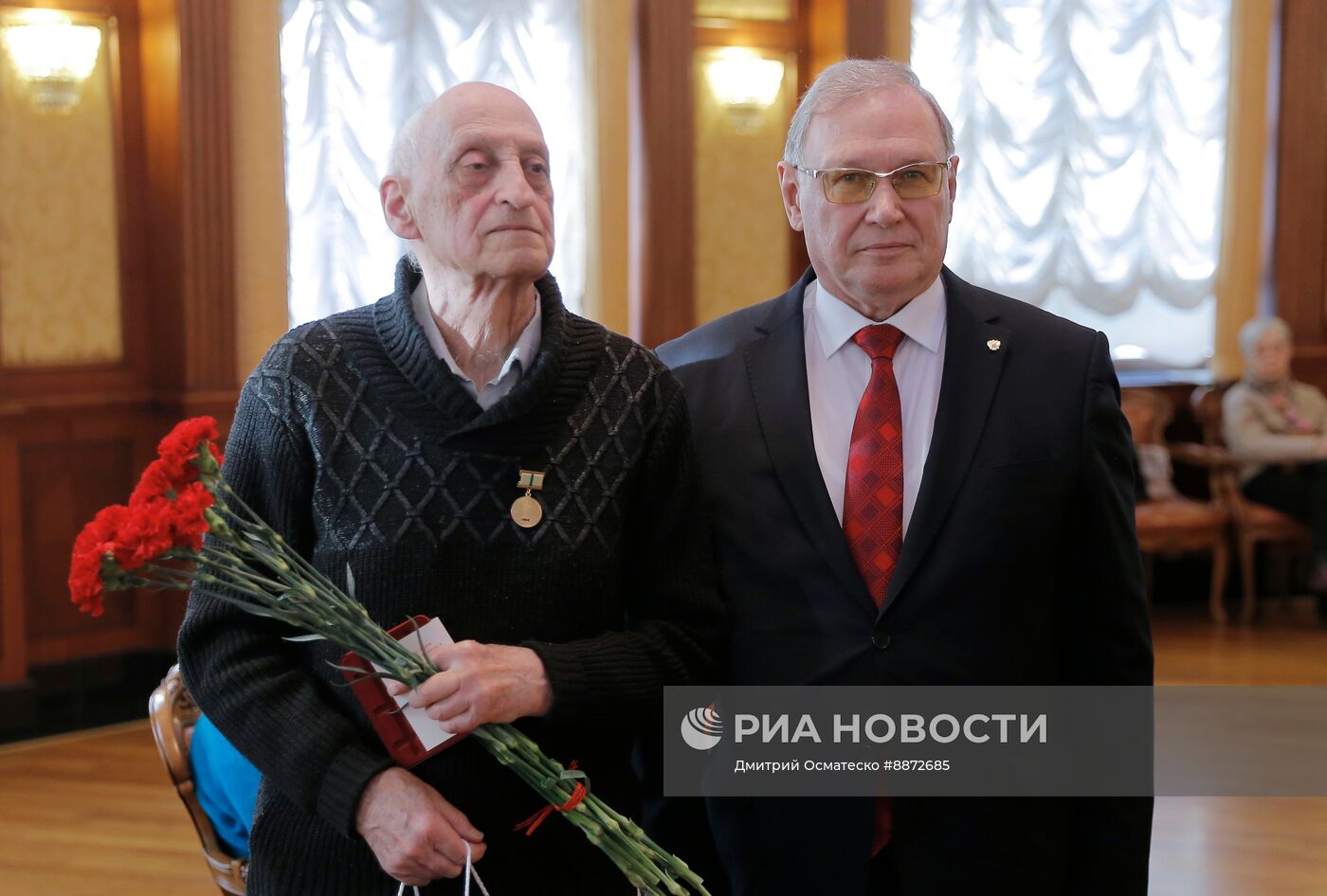 Вручение медалей ветеранам ВОВ к 80-летию Победы в Молдавии