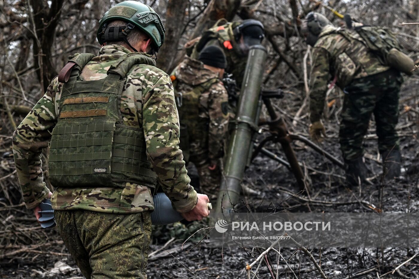 Боевая работа расчета 120мм миномёта 352 полка группировки войск "Север" в Курской области
