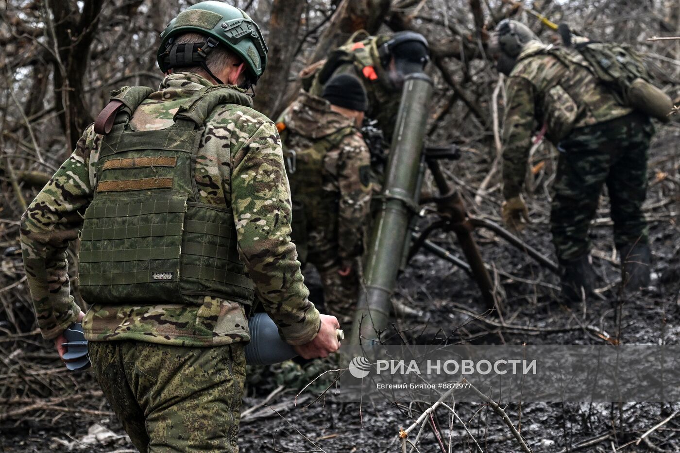 Боевая работа расчета 120мм миномёта 352 полка группировки войск "Север" в Курской области