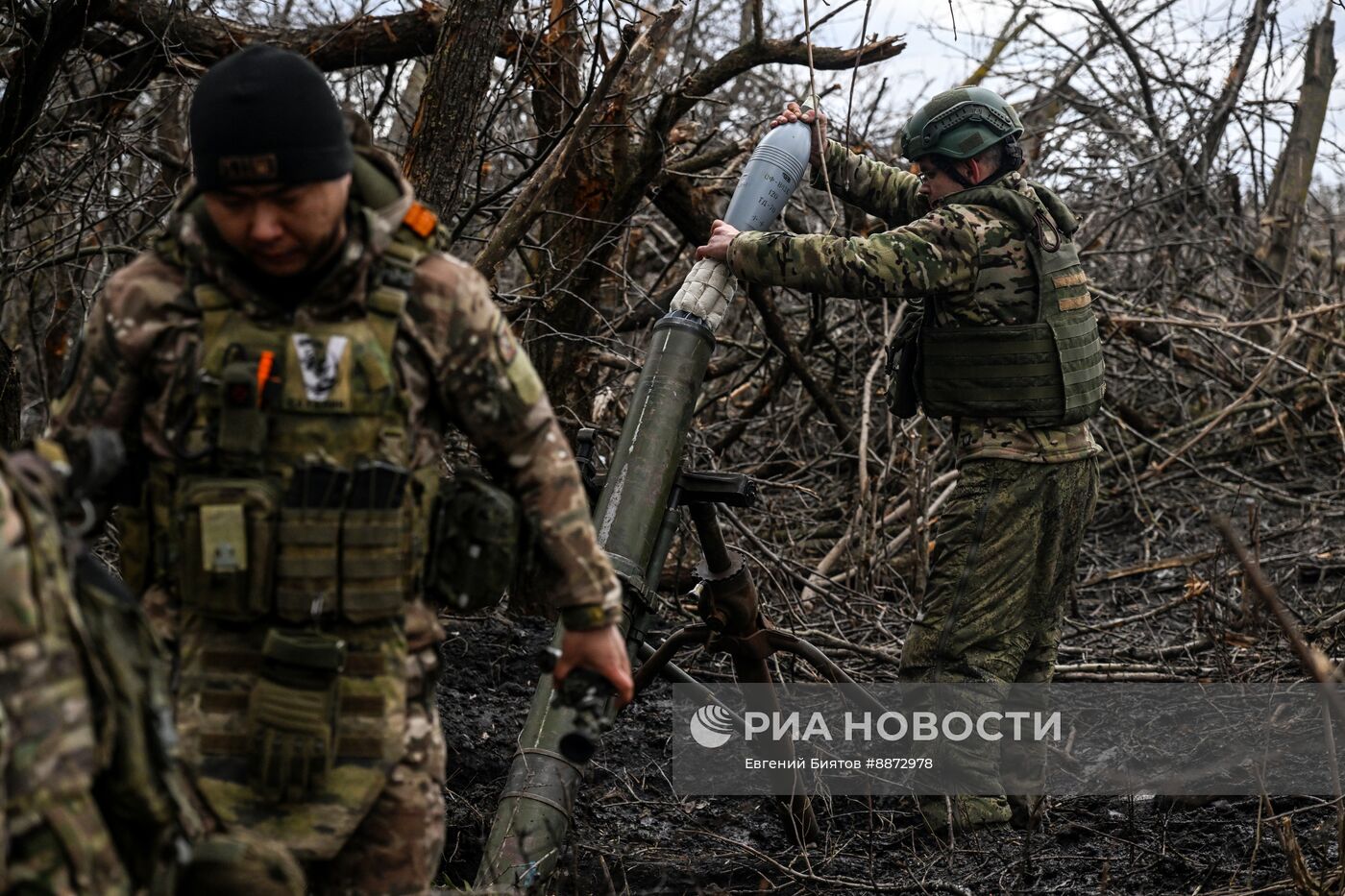 Боевая работа расчета 120мм миномёта 352 полка группировки войск "Север" в Курской области