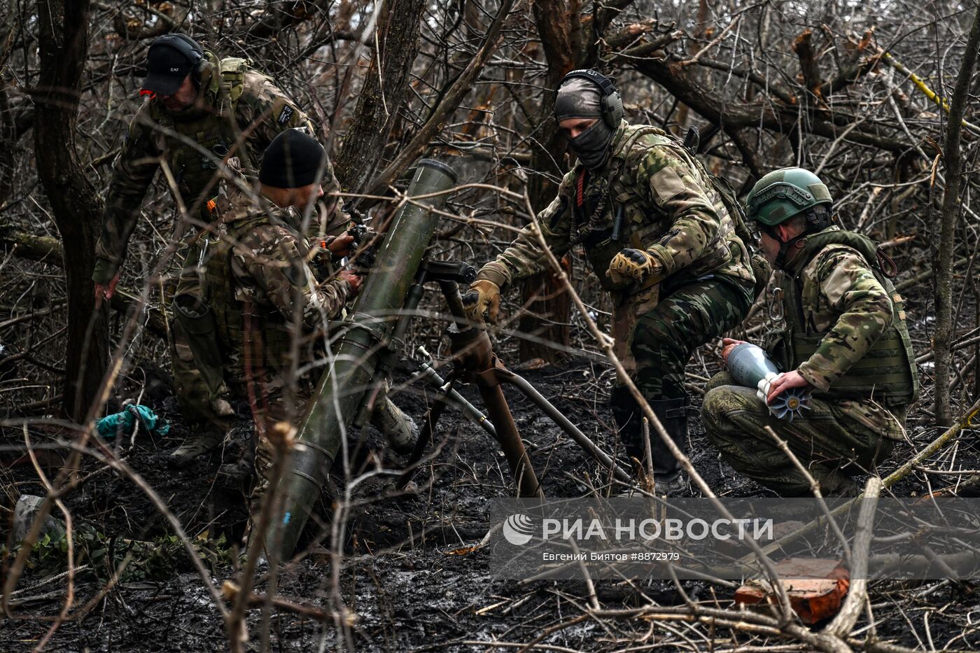 Боевая работа расчета 120мм миномёта 352 полка группировки войск "Север" в Курской области