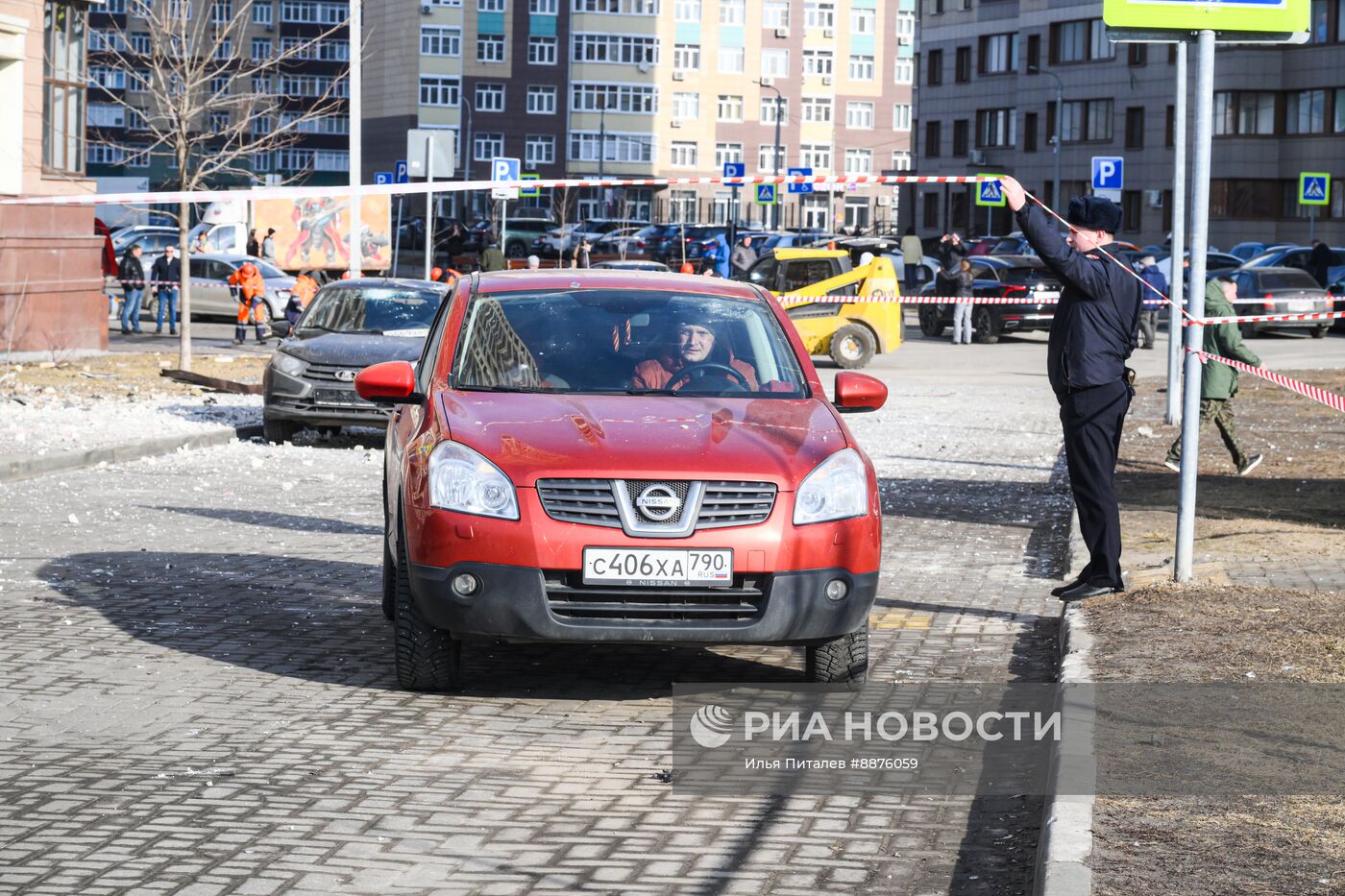 Последствия атаки БПЛА в Москве и Московской области