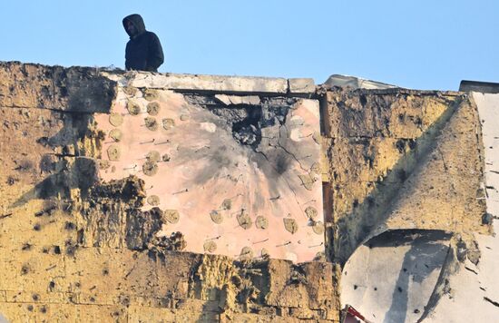 Последствия атаки БПЛА в Москве и Московской области