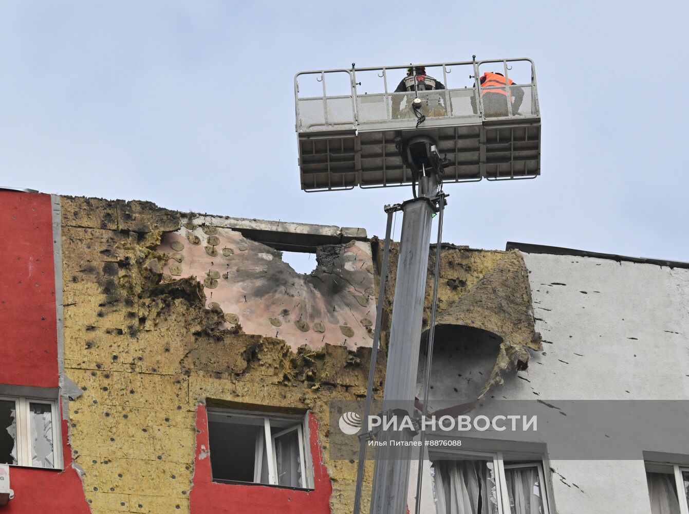 Последствия атаки БПЛА в Москве и Московской области