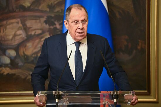 Встреча главы МИД РФ С. Лаврова с генсеком ОБСЕ Ф. Синирлиоглу