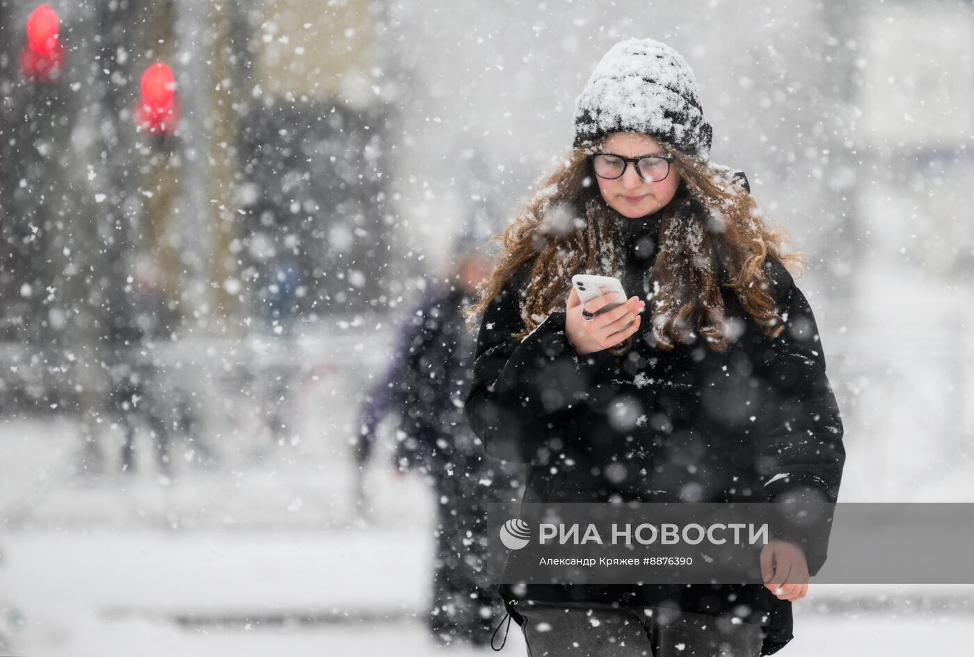 Снегопад в Новосибирске