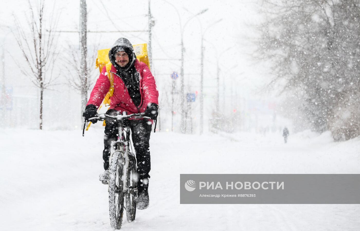 Снегопад в Новосибирске