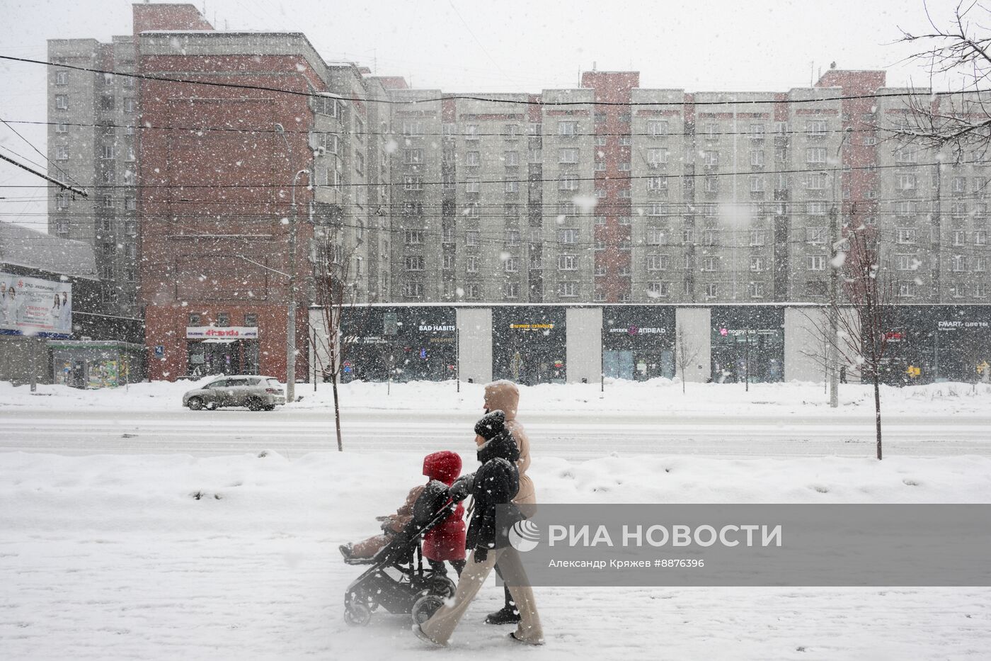 Снегопад в Новосибирске