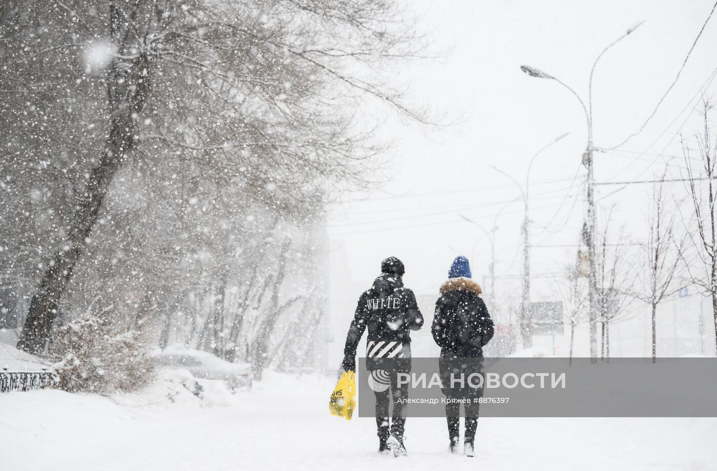 Снегопад в Новосибирске