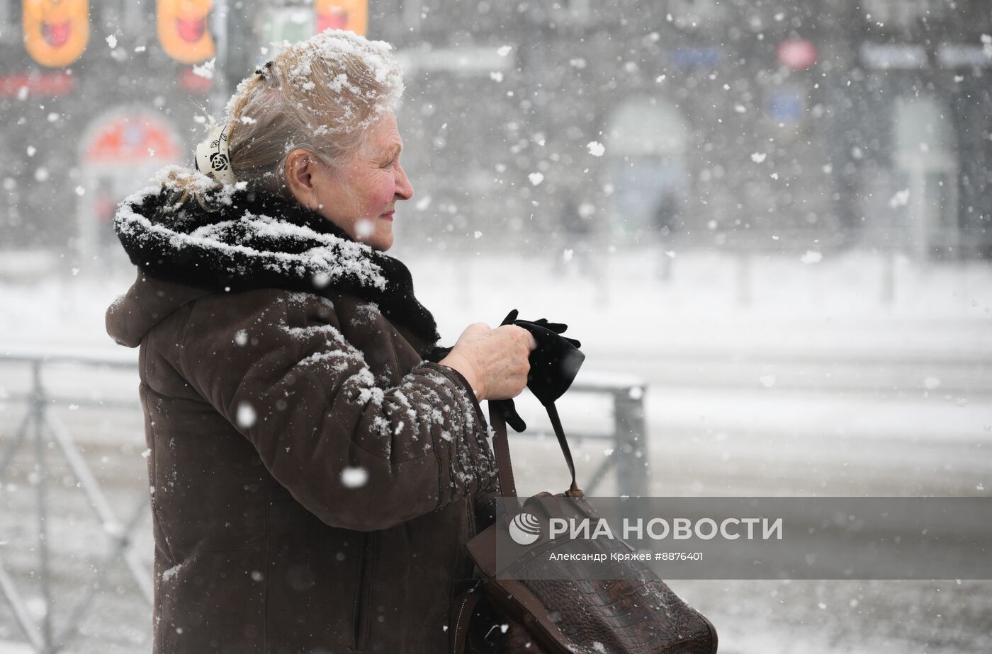 Снегопад в Новосибирске