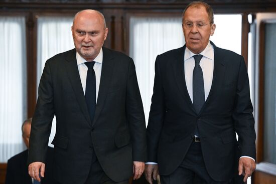 Встреча главы МИД РФ С. Лаврова с генсеком ОБСЕ Ф. Синирлиоглу