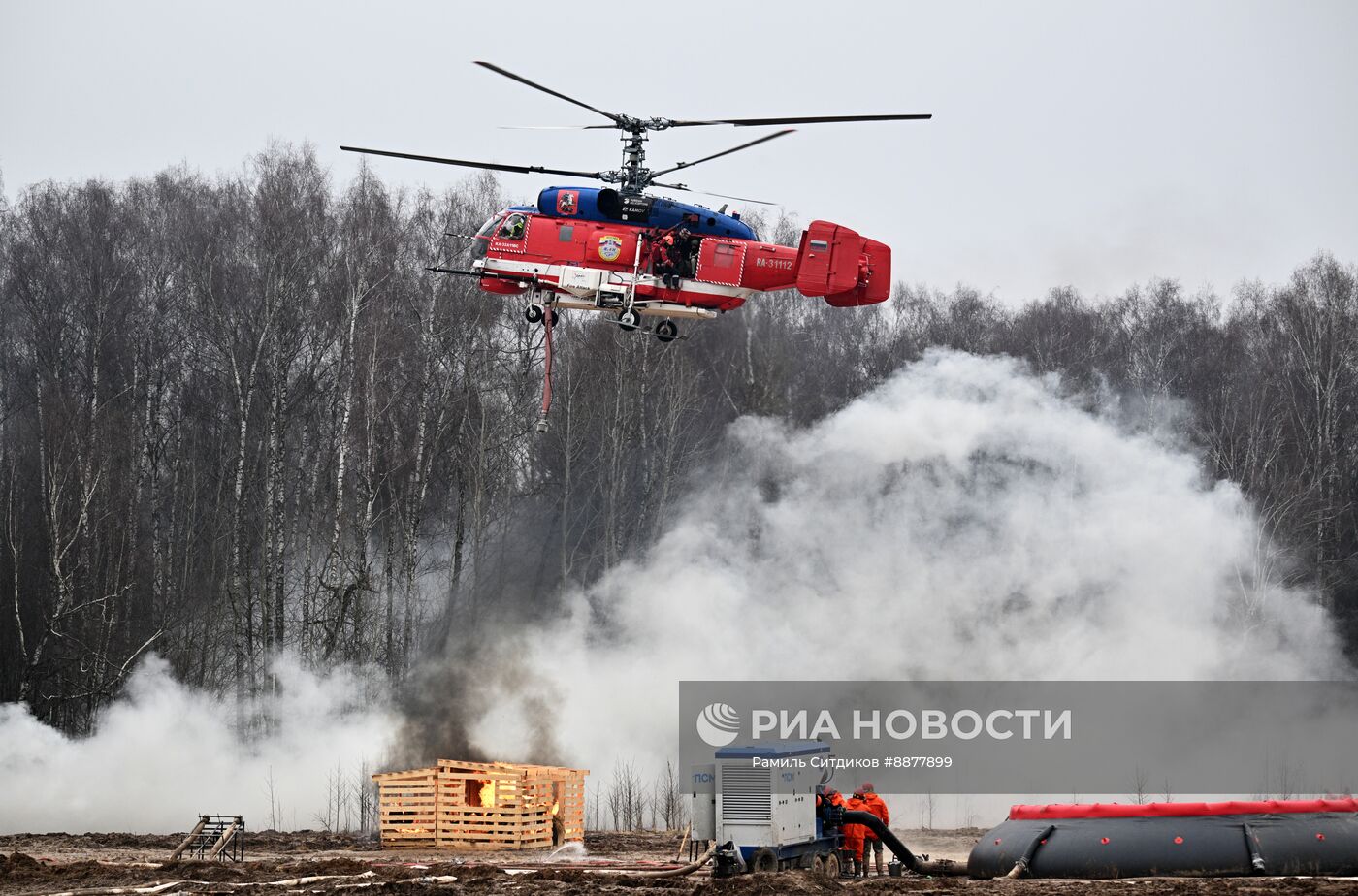 Учения по тушению лесных и торфяных пожаров