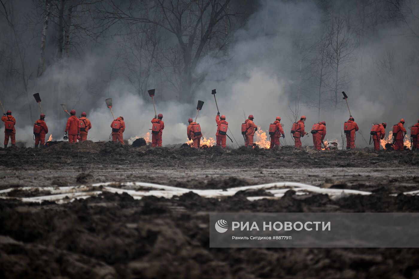 Учения по тушению лесных и торфяных пожаров