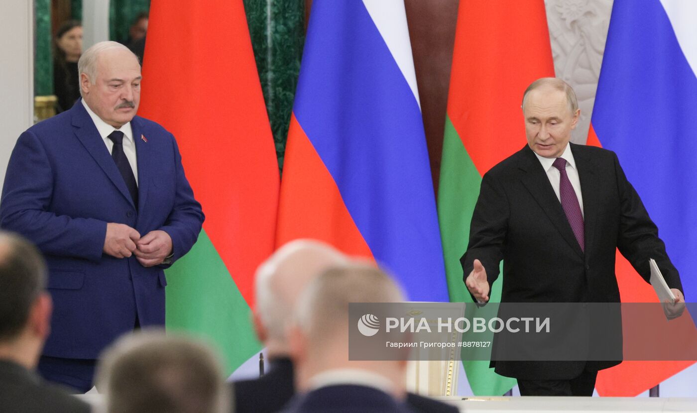 Встреча президента Владимира Путина с президентом Белоруссии Александром Лукашенко