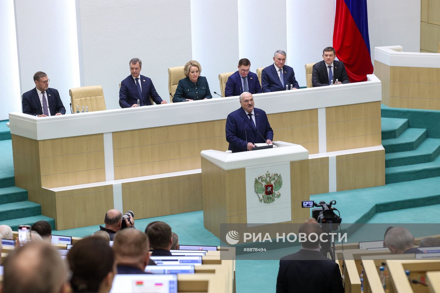 Президент Белоруссии А. Лукашенко в Совете Федерации РФ