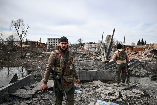 Российские военные в освобожденной Судже