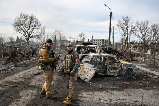 Российские военные в освобожденной Судже