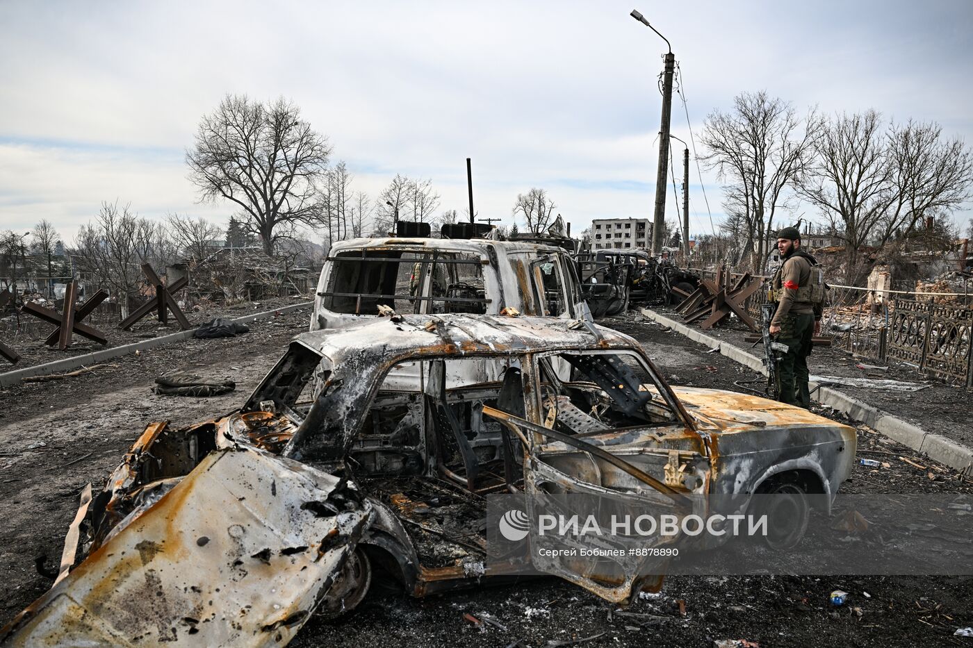 Российские военные в освобожденной Судже