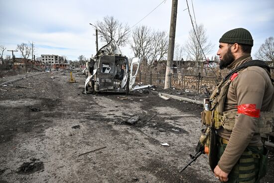 Российские военные в освобожденной Судже