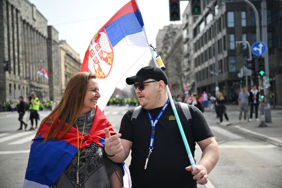 Протесты в Белграде