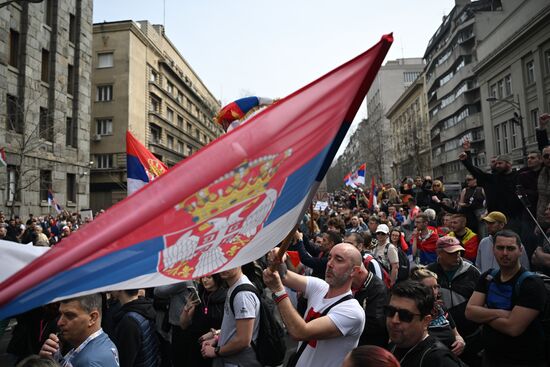 Протесты в Белграде