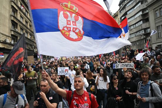 Протесты в Белграде