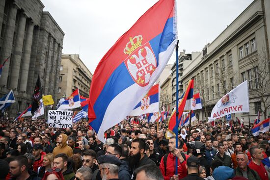 Протесты в Белграде