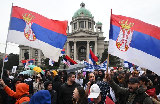 Протесты в Белграде