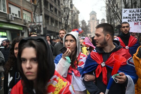 Протесты в Белграде