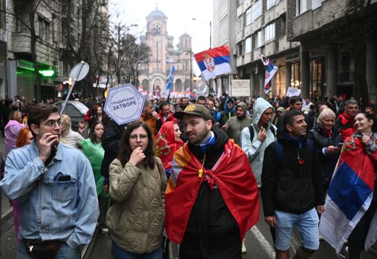 Протесты в Белграде