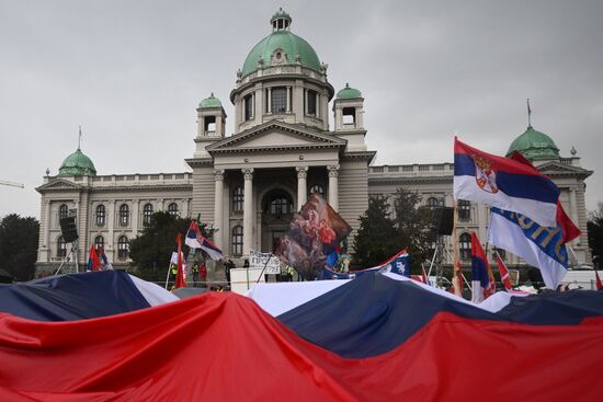 Протесты в Белграде