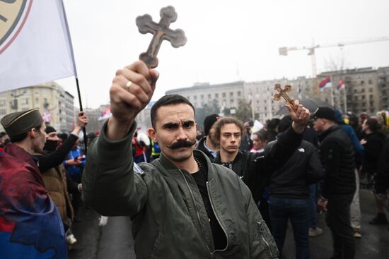 Протесты в Белграде