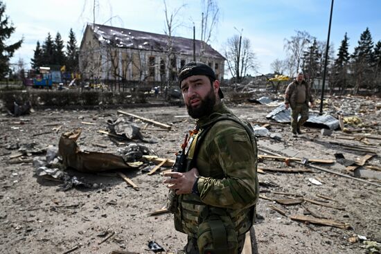 Российские военные в освобожденной Судже