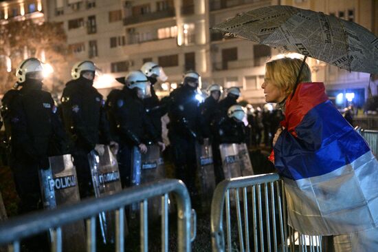 Протесты в Белграде