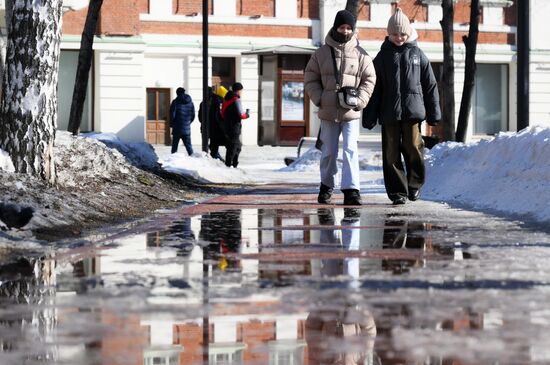 Теплая погода в Новосибирске