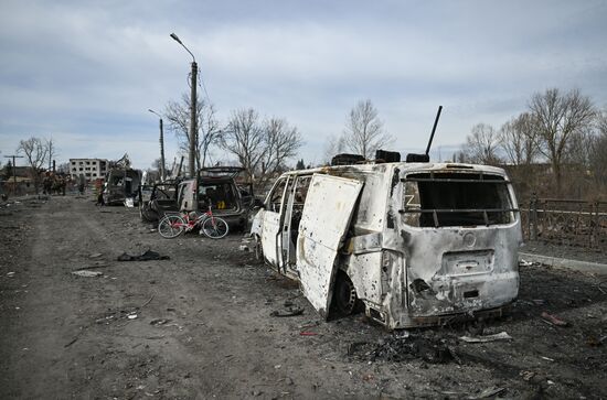 Российские военные в освобожденной Судже