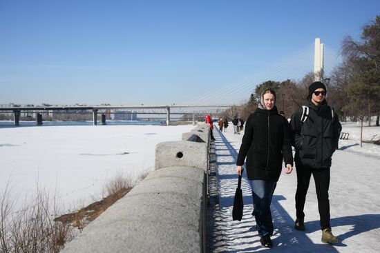 Теплая погода в Новосибирске