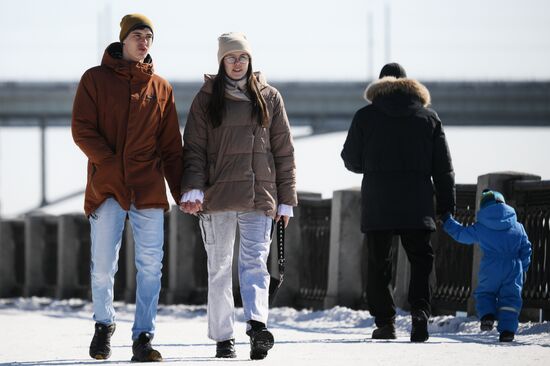 Теплая погода в Новосибирске