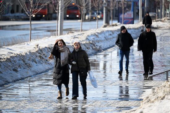 Теплая погода в Новосибирске