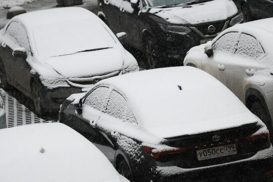 Снег в Москве 