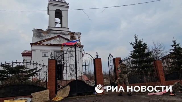 Разграбленный ВСУ Крестовоздвиженский храм в курском селе Черкасское Поречное