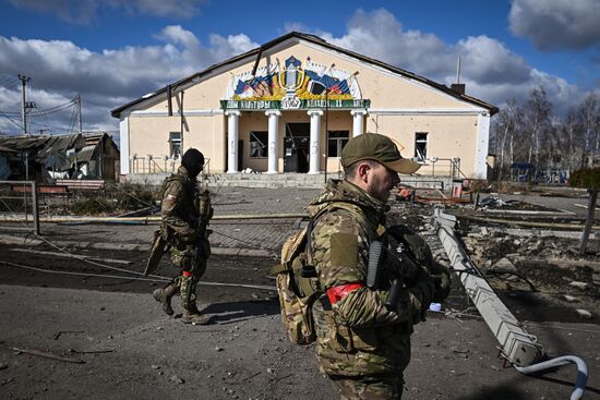 Военнослужащие отряда "Т" Добровольческого корпуса в Курской области