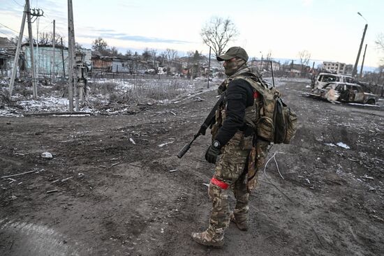 Военнослужащие отряда "Т" Добровольческого корпуса в Курской области
