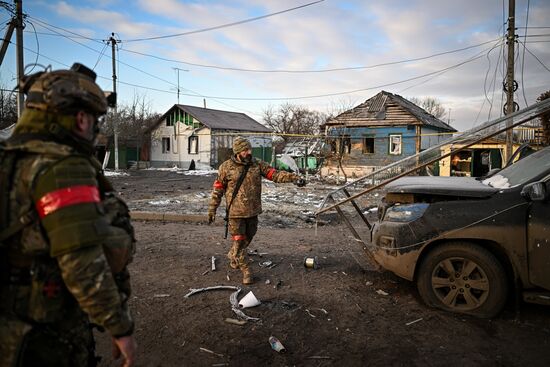 Военнослужащие отряда "Т" Добровольческого корпуса в Курской области