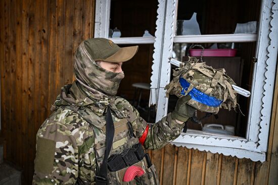 Военнослужащие отряда "Т" Добровольческого корпуса в Курской области